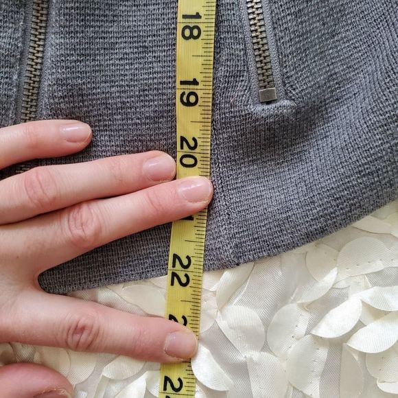 LOFT gray wool side zip sweater - Picture 7 of 8